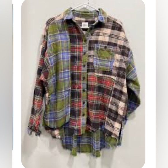 BDG Urban Outfitters patchwork flannel shirt Medium - Picture 2 of 6